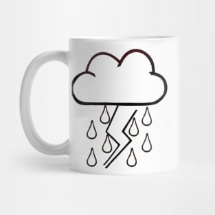 Rainy and Stormy Cloud Pattern Mug